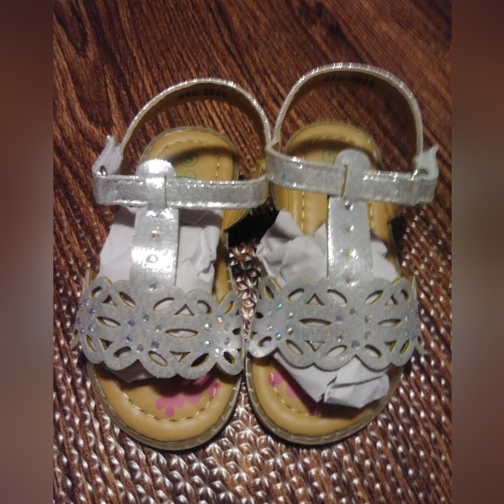 Kids Silver Sandals